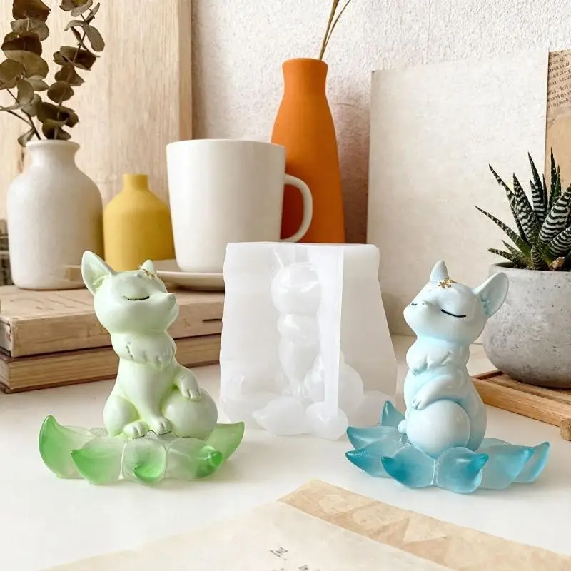 Crafting Moulds Nine Tailed Foxes for Creations and Unique Gift Making