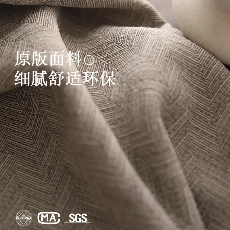 Italian Minimalist Curtains, Light Luxury and High-end Bedroom Blackout Cotton Linen Chenille Curtains for Living Room Bedroom