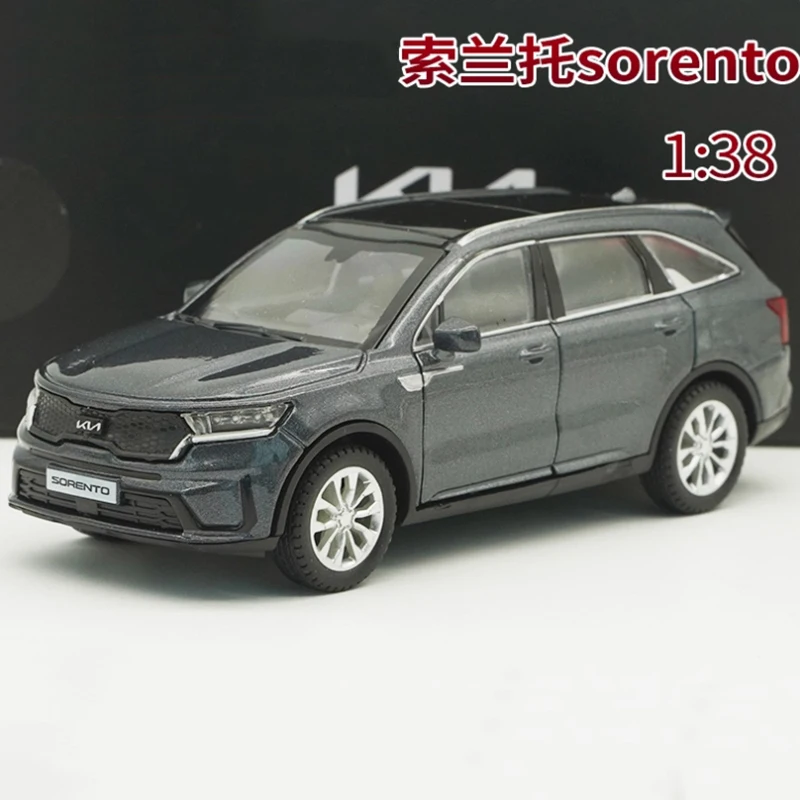 

Литая под давлением модель автомобиля из сплава Sorento в масштабе 1:38 с откатом автомобиля для взрослых и детей, коллекция хобби, украшение для мальчика, подарок, дисплей