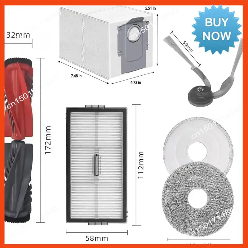 Bism para roborock saros 10r/g20s ultra aspirador de pó peças reposição kits acessórios escovas principais, filtros hepa, almofadas mop
