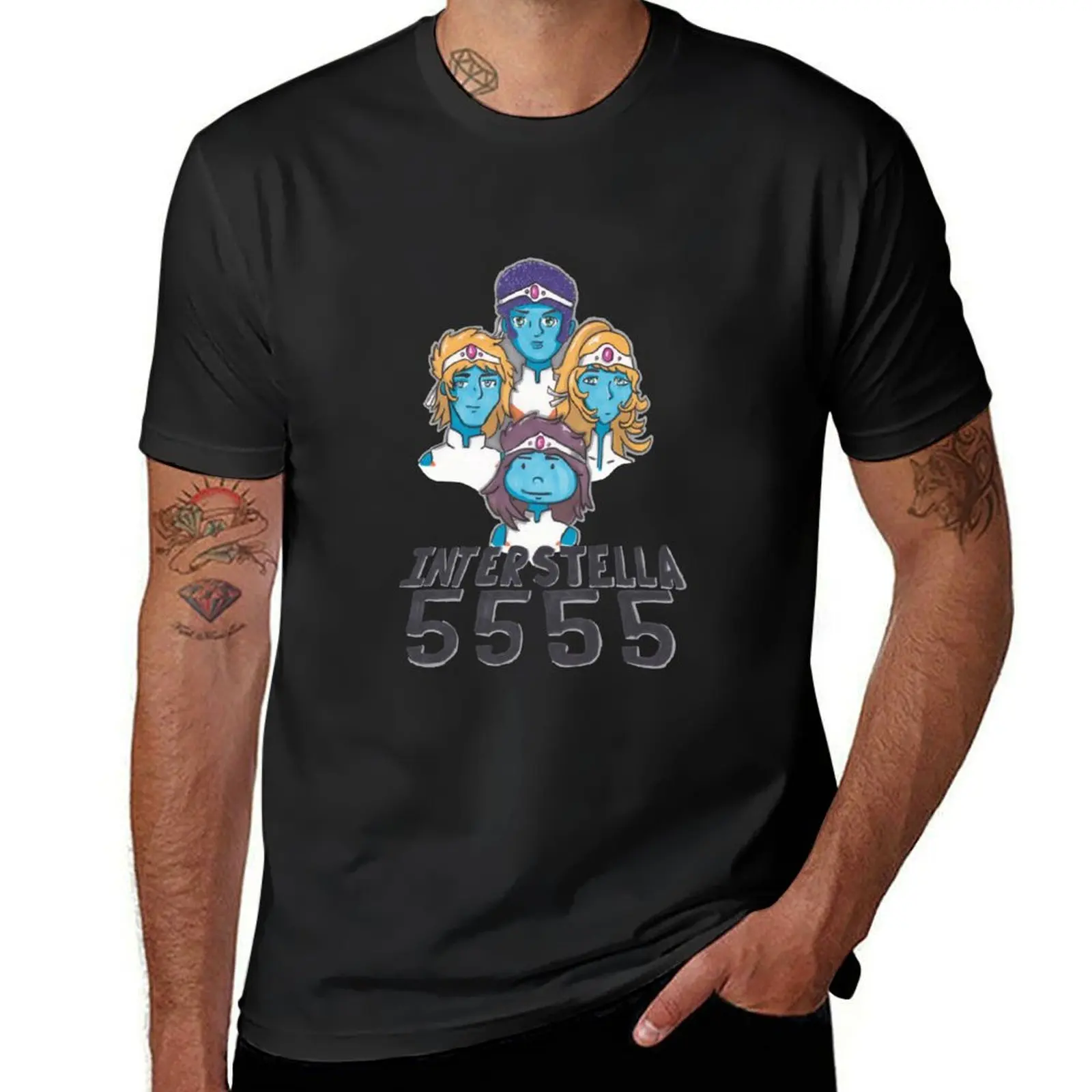 

Interstella 5555, daft punk T-Shirt Blouse anime clothes mens t shirts casual stylish