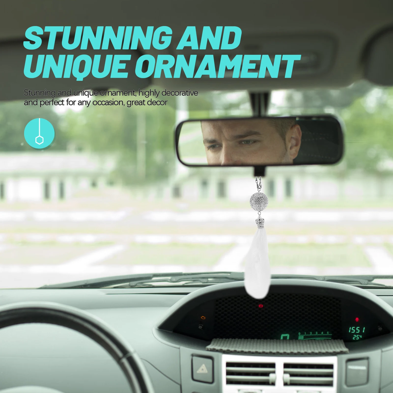 

Car Hanging Ornament Auto Adornment Decor for Decoration Crystal Ball Decorate Pendant