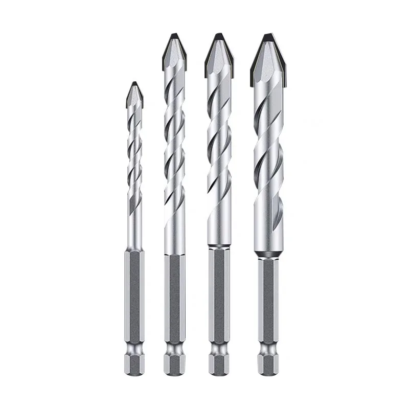 Trapano da parete per calcestruzzo trapano flash manico esagonale multifunzionale punta da trapano triangolare in pollici M3 M4 M5 M6 M8 M10 M12 M14 M16