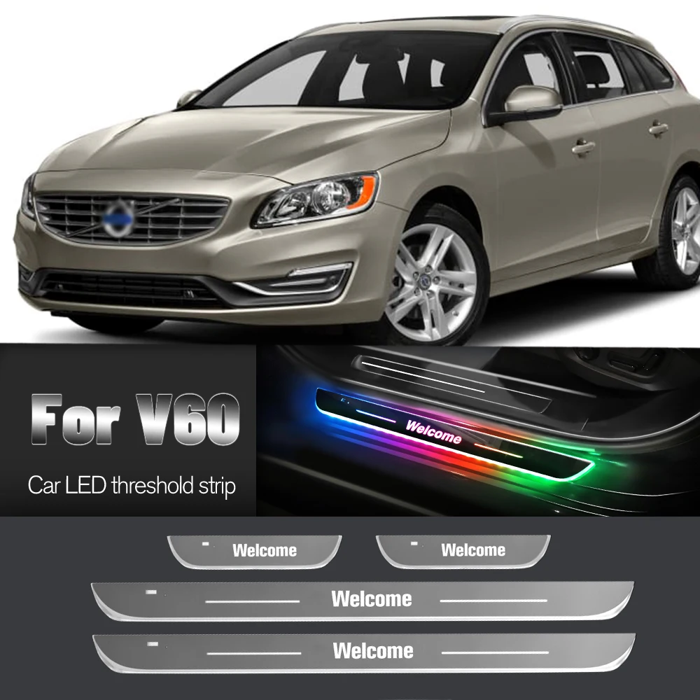 

Car Door Sill Light For Volvo V60 2011-2018 2012 2013 2016 2017 Customized Logo LED Welcome Threshold Pedal Lamp Accessories