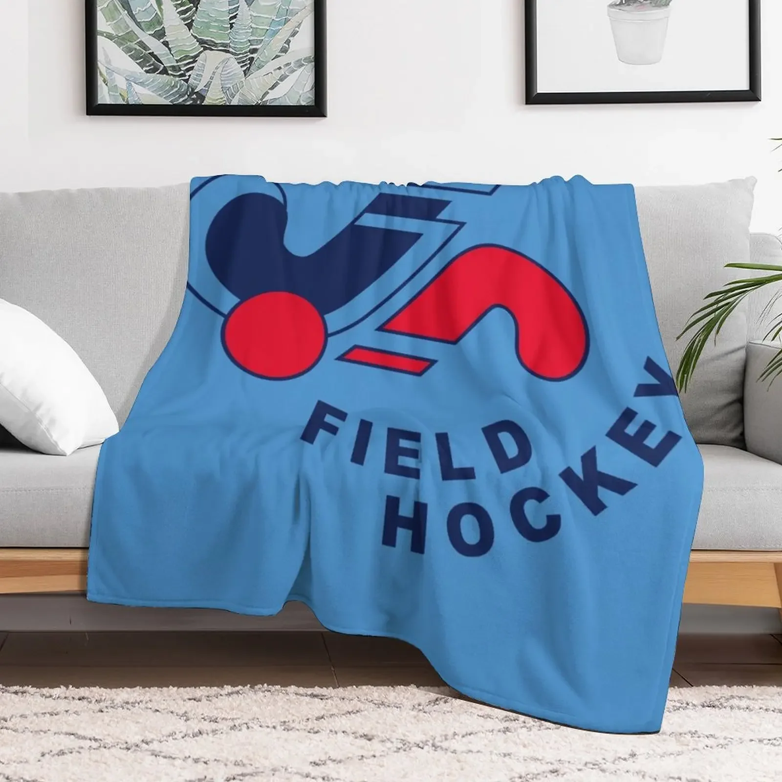 Field hockey logo Throw Blanket Furrys For Sofa Thin Blankets