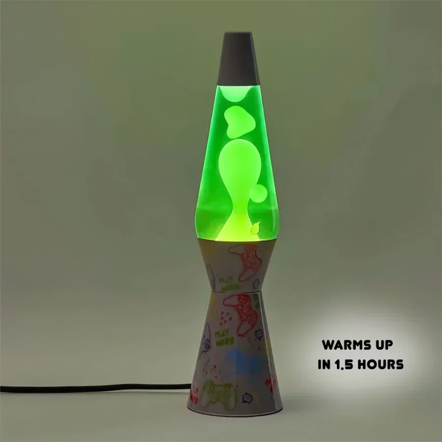 Gaming Lava Lamp with Mesmerizing Motion, Relaxing Ambiance for Gaming Setups, Bedrooms, Desks | 16" H with Bulb Included