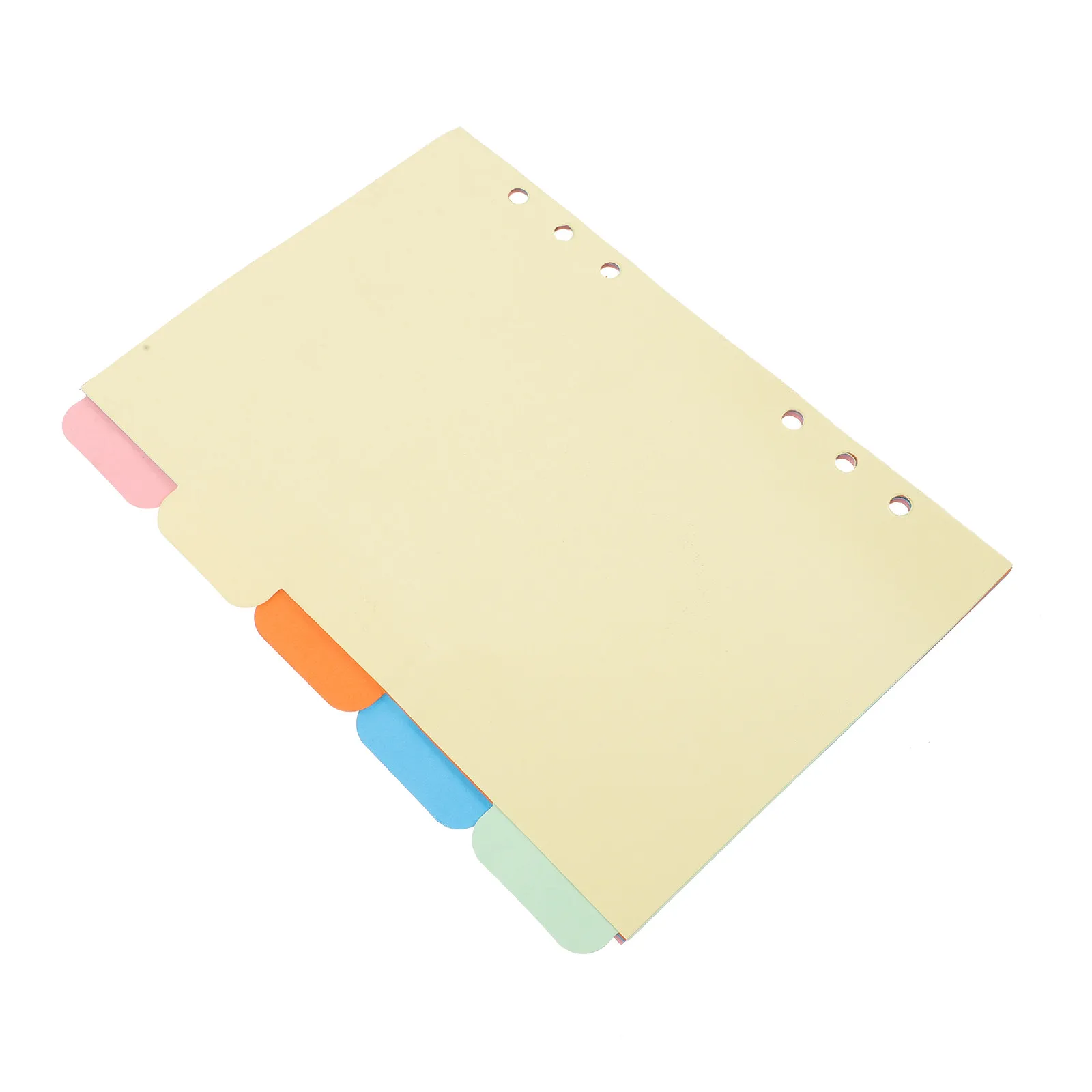 

1Set A5 Tab Dividers 5 Color Index Divider Set Fits All Standard 6 Hole Binders Extra Wide Secure Inserts Colored Binder