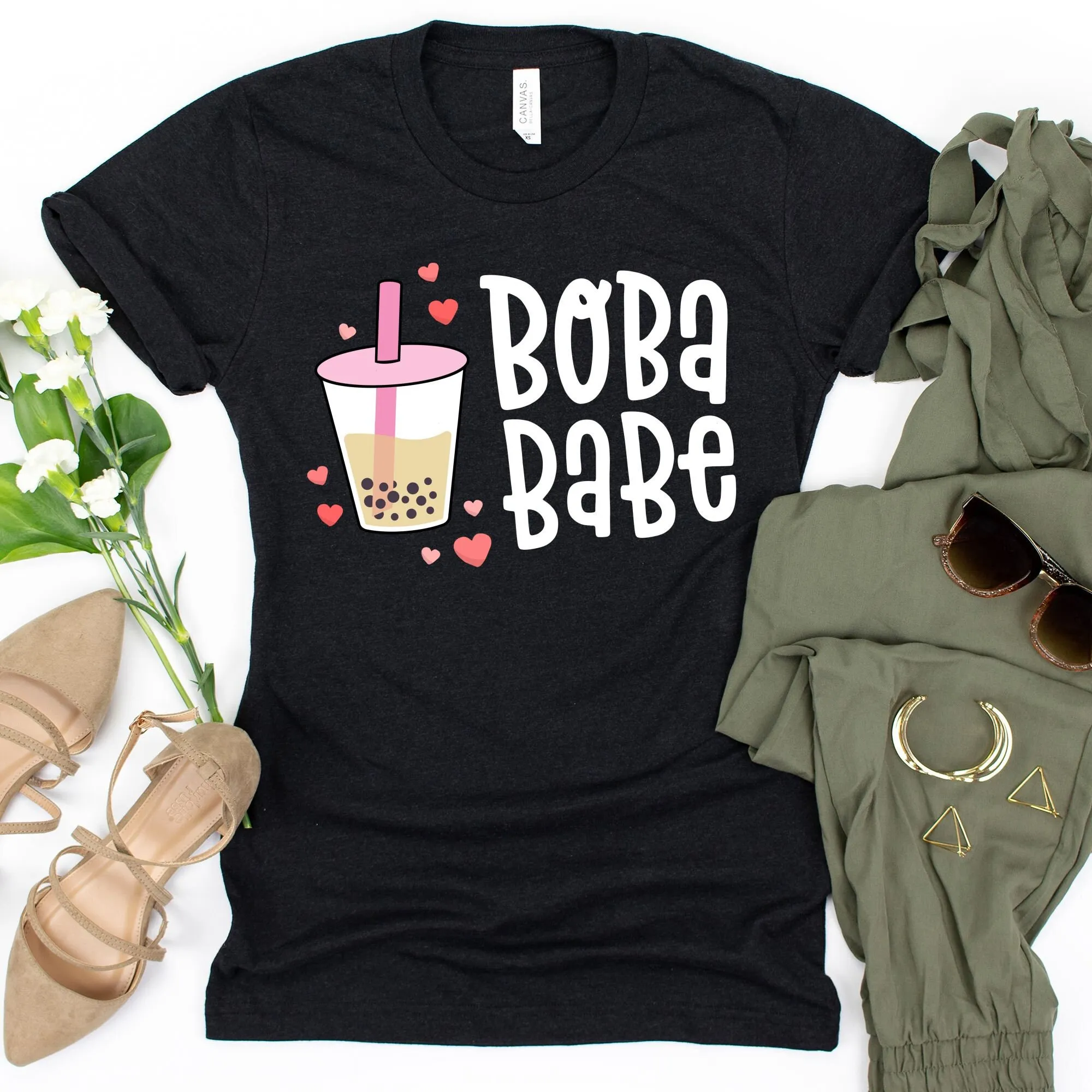 Boba Babe camiseta amante Kawaii hámster perla leche té Panda s lindo tailandés