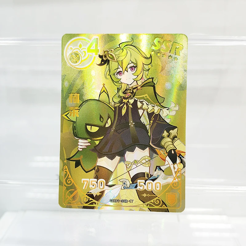 Goddess Story Genshin Impact Kamisato Ayaka Barbara Gunnhildr Anime Character Collection Flash Card Cartoon Toy Christmas Gift