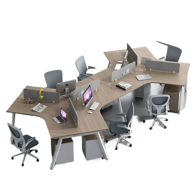 مكتب تنفيذي خشبي قوي مصمم بني فاخر مكاتب كمبيوتر واقفة حديثة كبيرة مكتب Scrivania Ufficio Mesa #6