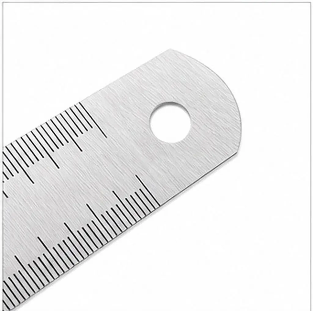 3Pcs Metal Ruler Set High Visibility Steel Straight Ruler Double Sided Precision Drawing Tool for Art Painting Education