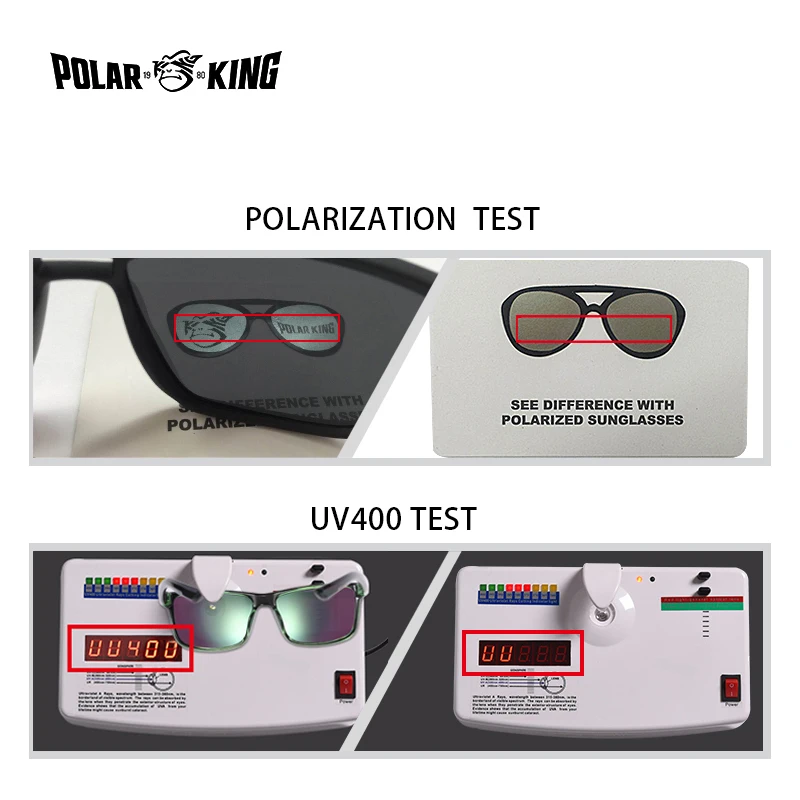 Polarking Brand New Polarized Sunglasses Transparent Frame Men Fashion Male Eyewear Sun Glasses Travel Fishing Oculos Shades