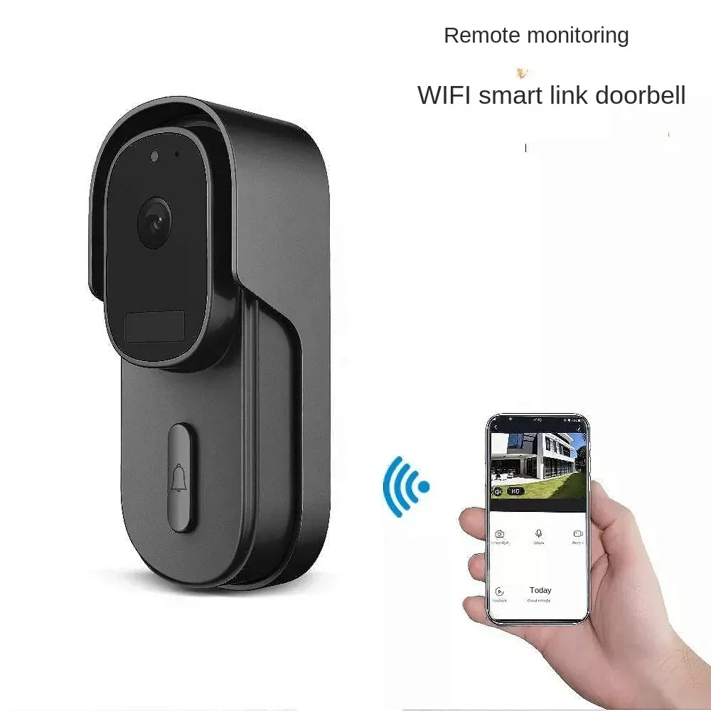 WIFI intelligent visual doorbell wireless monitoring for home villas, hole free electronic cat's eye doorbell