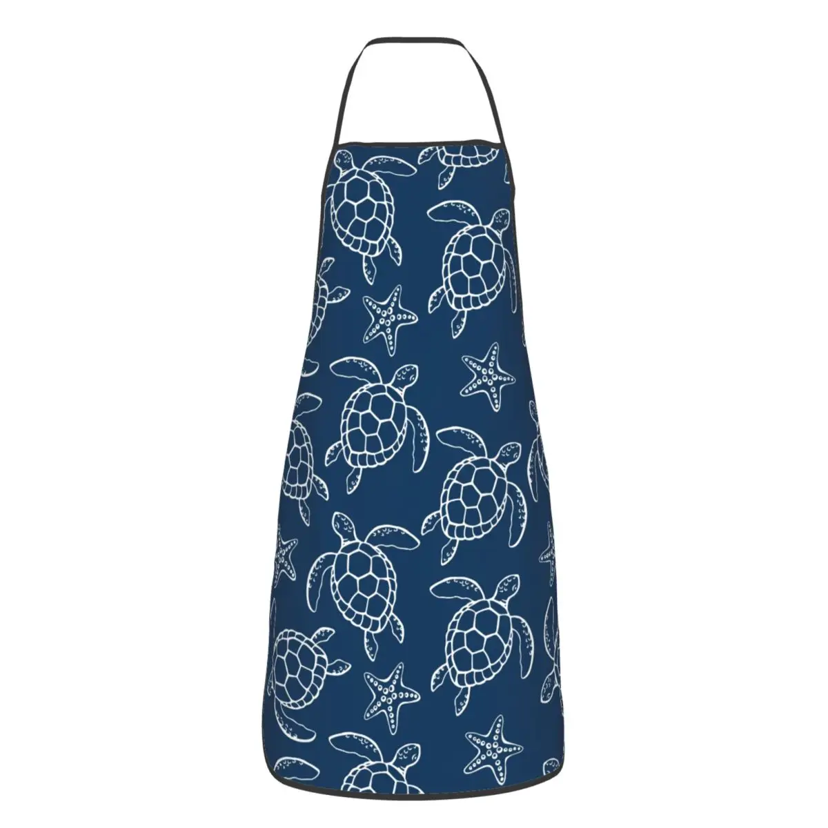 Custom Ocean Sea Turtle Funny Aprons for Men Women Adult Unisex Kitchen Chef Bib Tablier Cuisine Cooking Baking Gardening