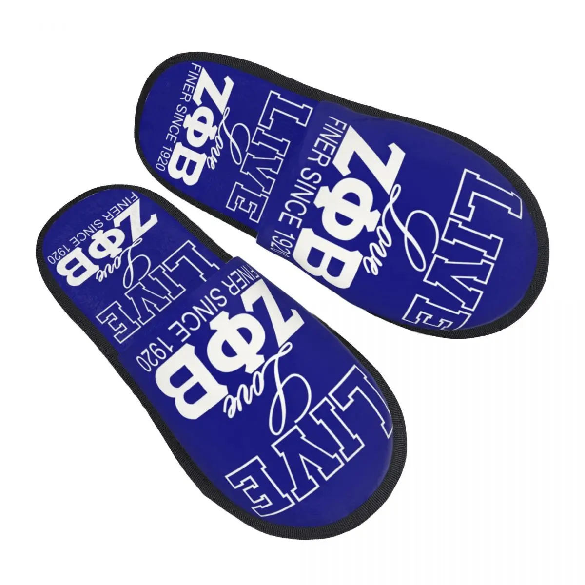 Özel Canlı Aşk ZPB 1920 Bellek Köpük Terlik Kadın Yumuşak Sıcak Zeta Phi Beta Yunan Mektup ev terlikleri