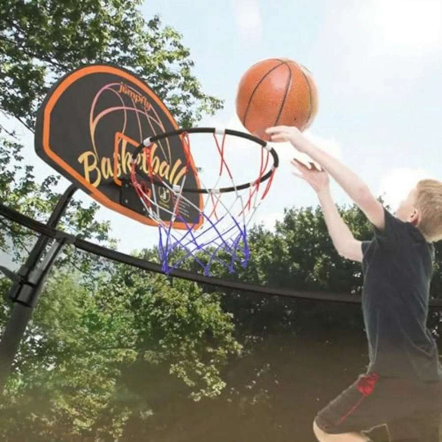 

Trampoline Basketball Hoop Attachment Basketball Hoop for Trampoline Easy to Install Universal Trampoline Accessories Fits Stra
