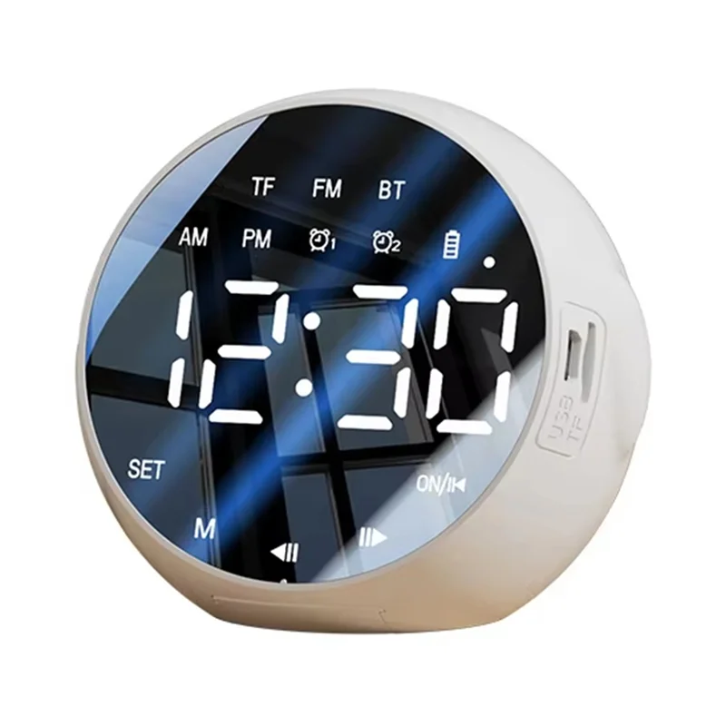 Multi Functional Intelligent Alarm Clock, Bluetooth Speaker, AI Voice Assistant, High Volume, Timed Alarm