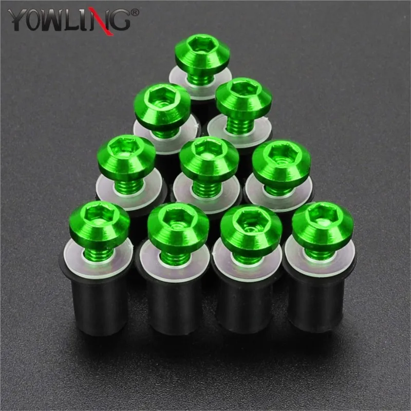 10PCS M5 Windshield Screw Rubber Nuts Fairing Bolts CNC Fit For Honda XADV X ADV X-ADV Integra 750 FORZA-125 250 300 Accessories