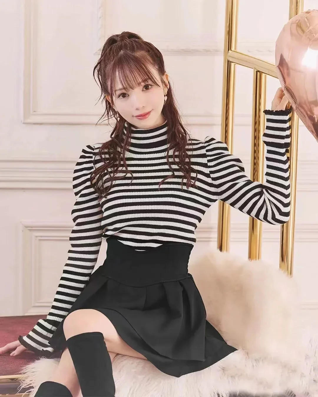 High Waist Black Skirt Mine Series Mass Production Type Sweet Skirt Culottes Korean Fashion Clothing 2026 Summer New Skirt