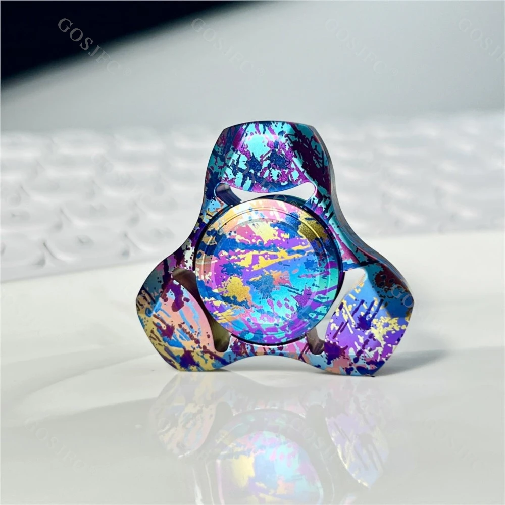 Spirit Titanium Fidget Spinner éclaboussures encre conception soulagement du Stress jouet bureau accessoires de bureau gyroscope