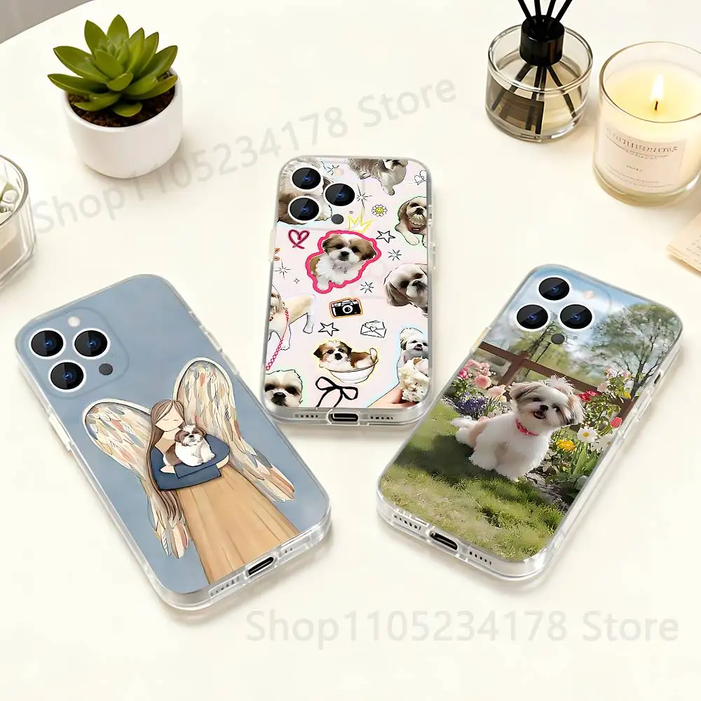 

Pet Shih Tzu Dog Transparent soft case for iPhone 17,16,15,14,13,12,11,Pro,Max,Plus, X,XS,XR,SE4,E Mini