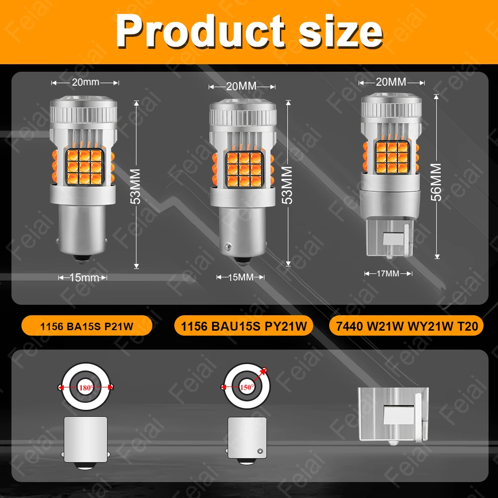 LED Turn Signal Lights For Subaru XV Accessories LED Indicator Bulb Turn Signal Lamp 2012 2013 2014 2015 2016 2017 2018-2021