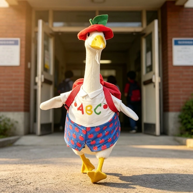Goose Costume 2026 New School Style for 23 Inch Porch Statue Easy to Dress & Durable Ideal for Holiday Yard Ornament