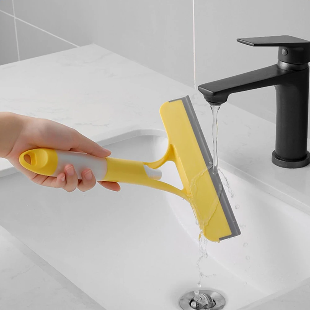 3 IN1 Silicone Wiper Shower Squeegee Glass Cleaning with Spray Bottle For Bathroom Window Cleaning Brush Mirror Home Accessories