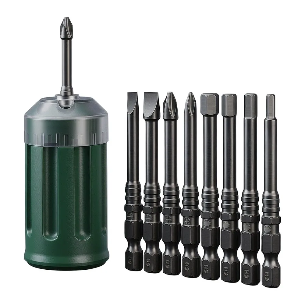 For Quick Fixes Portable Screwdriver Set Bucket Style Organizer Strong Magnetic Tips Compact Design Rigorous Use Resistant