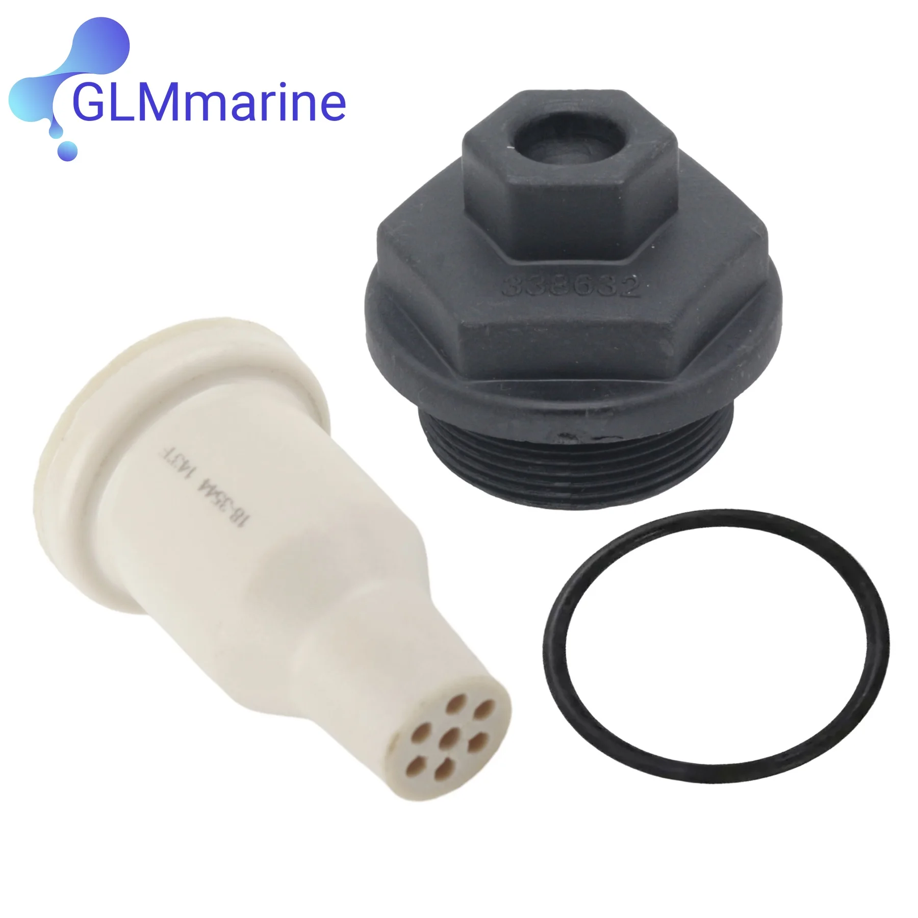 For Evinrude Johnson Thermostat Assy 0435491 Outboard 4/6 Cyl 90 100 105 115 150 175 HP Motor Replaces 435491 765559 0765636