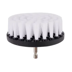 4inch Soft Drill Brush 0.25'' Connection Rod For Bathroom Carpet Kitchen Car Tire Bathroom Home Cleaning Electric Tool Parts