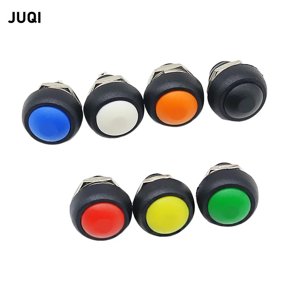 1Pcs 2Pin Mini Switch 12mm 1A waterproof Button switch pbs33b 12v momentary Push button Switch reset Non-locking pbs-33b