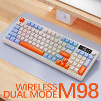 M96 Bluetooth Keyboard Wireless ZIYOULANG 94 Keys Gaming Keyboard,Electronic Screen, Multi-Device Connection,Ergonomics Gaming