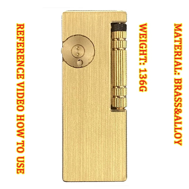 New Lighter Portable Side Slide Ignition Brass Safety Kerosene Lighter Creative Retro Camping and Outdoor Activities gadgets