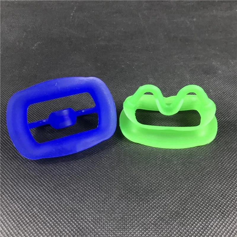 2 Retractor Zachte Siliconen Intraorale Lip Wang Retractor Mondopener Wang Expansie Orthodontisch Groen En Blauw