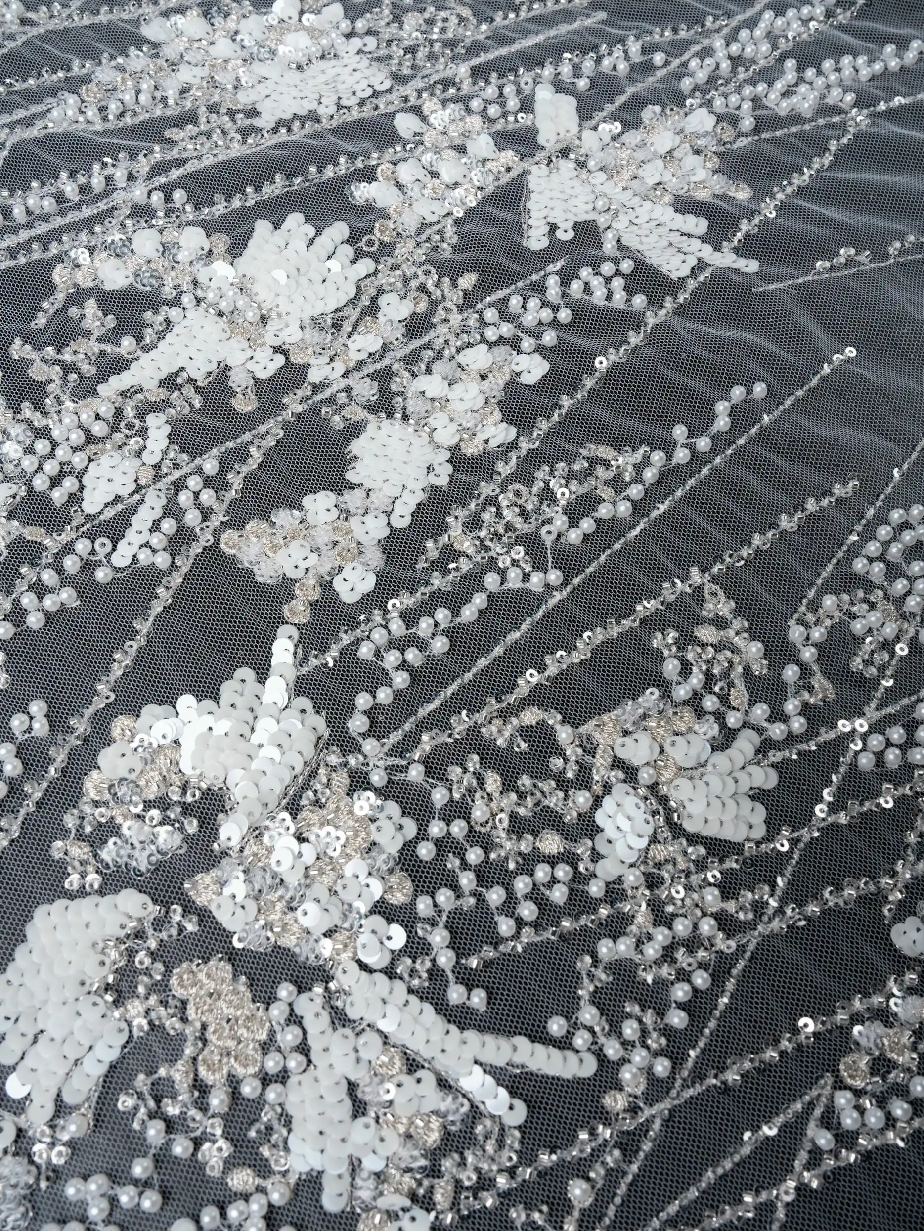 Beaded Lace Fabric Luxury 2024 Create Fashionable and Beautiful Wedding Dresses