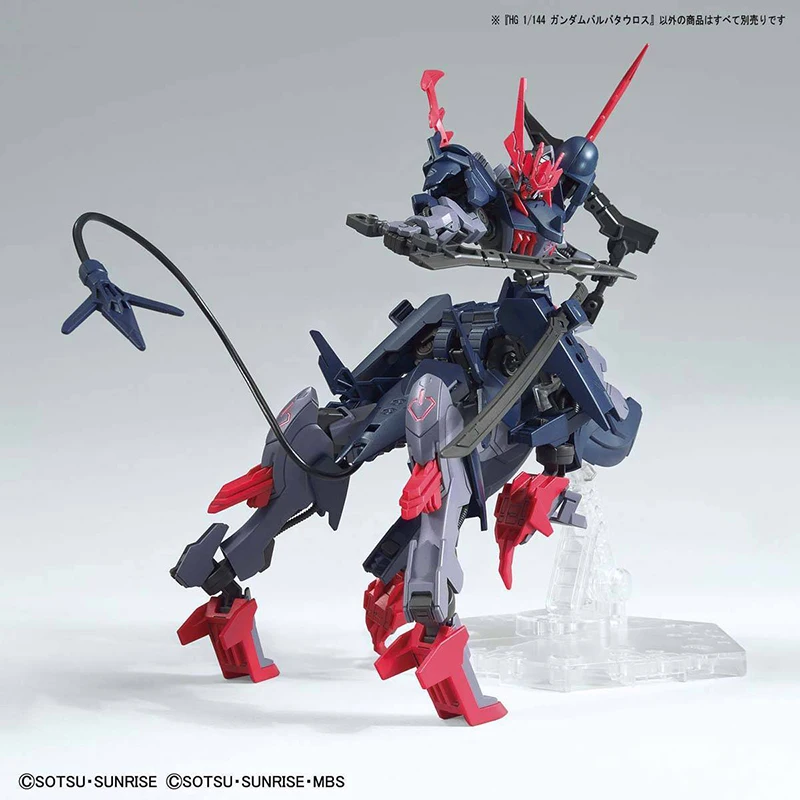 Kit Bandai Gundam Modelo para Crianças, Figura de Ação GUNPLA, Coleção GUNPLA, HG 1/144, Gundam Barbatuda, Brinquedos Genuínos