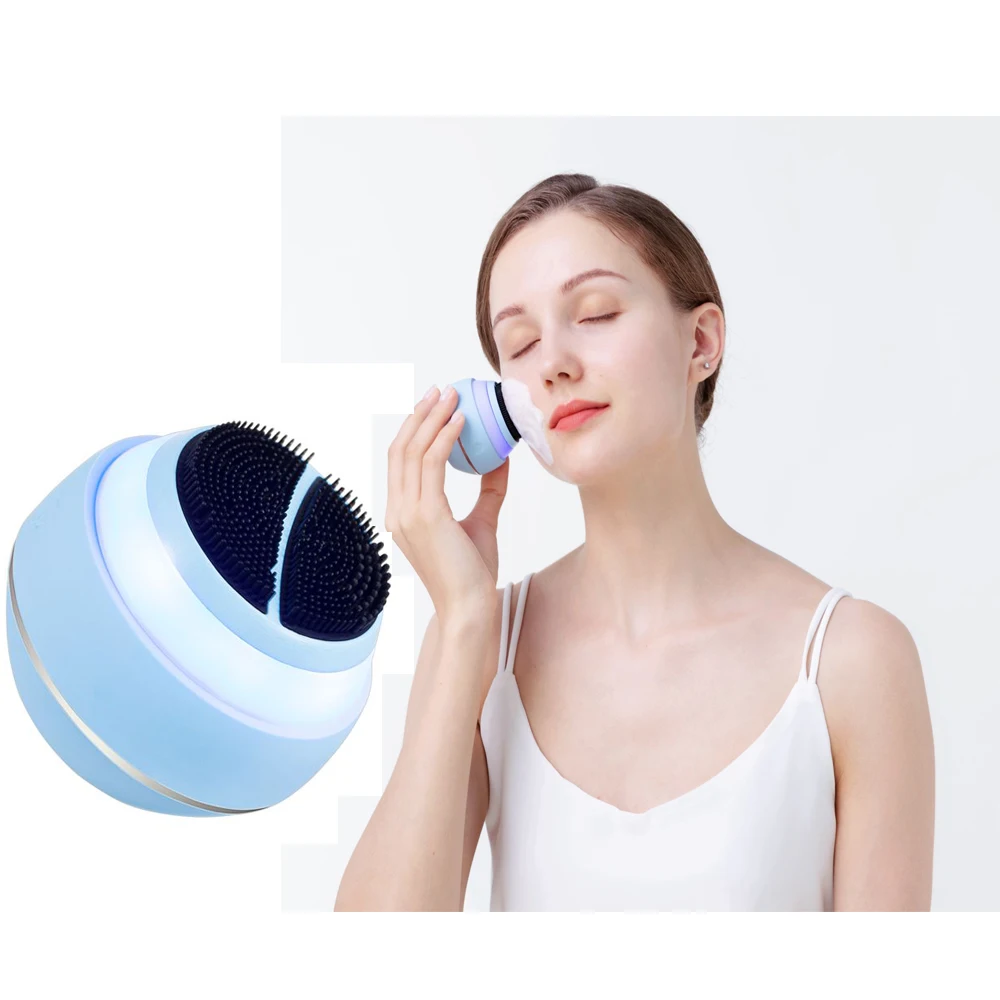 

OEM ODM 10-in-1 Skincare Home Use E M S Micro Current Facial Lifting Ion Technology Waterproof Sonic Facial Cleansing Device