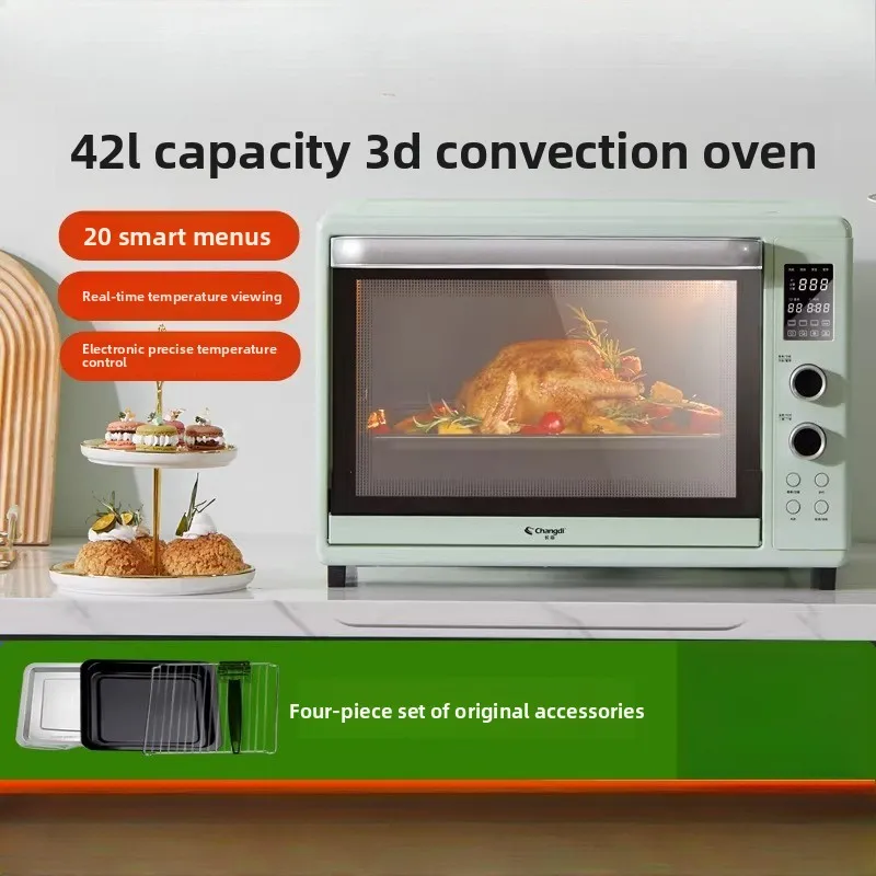 

Мини-электрическая печь 42 л, полностью автоматическая, многофункциональная, для домашней выпечки тортов и хлеба, эмалированная.