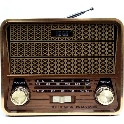 Mega Nostalgic Antique Rechargeable Radio Music Mp3 Player Usb Tf Aux 1967U fm am dab digital radio receiver teksun amateur