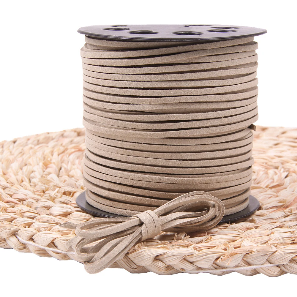10M/Rolle 2,5mm Kunstwildleder-Schnur, Lederband, Handgefertigter Faden für Armbänder, DIY-Schmuckzubehör, Komponenten und Schnur-Accessoires – Detail 12