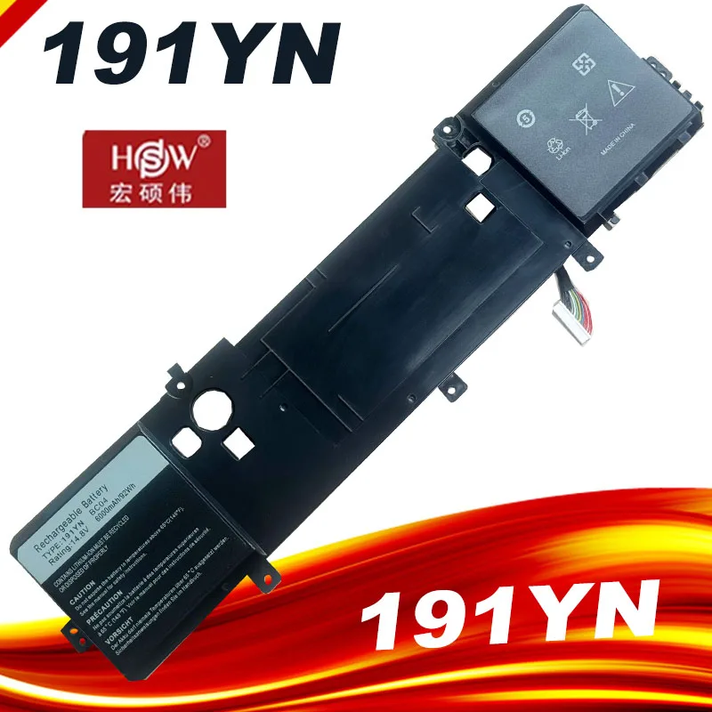 

191YN Аккумулятор для ноутбука DELL Alienware 15 R1 15 R2 ALW15ED-1828 ALW15CD-1718 2F3W1 14,8 V 92WH