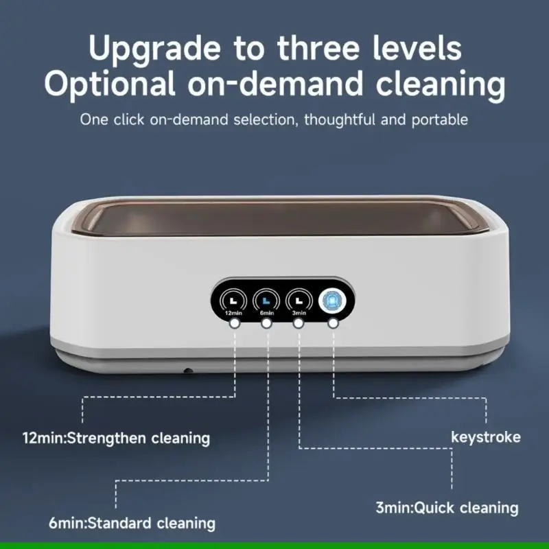 น้ำยาทำความสะอาดอัลตราโซนิก U55C สำหรับแว่นตาเครื่องประดับและแถบนาฬิกา 3 โหมดการทำความสะอาด 22oz สแตนเลส