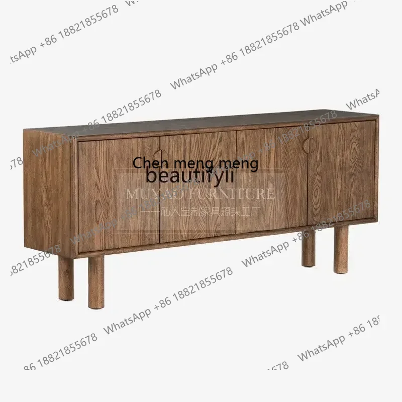 

X 0R American retro solid wood sideboard modern simple art Wasabi style designer creative decoration cabinet R