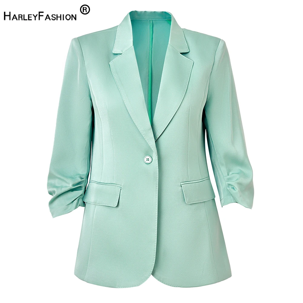 7 Colors Thin Fabric Half Sleeve Brief Summer Blazer Single Button Korean Style Factory Price Quality Women Casual Jackets