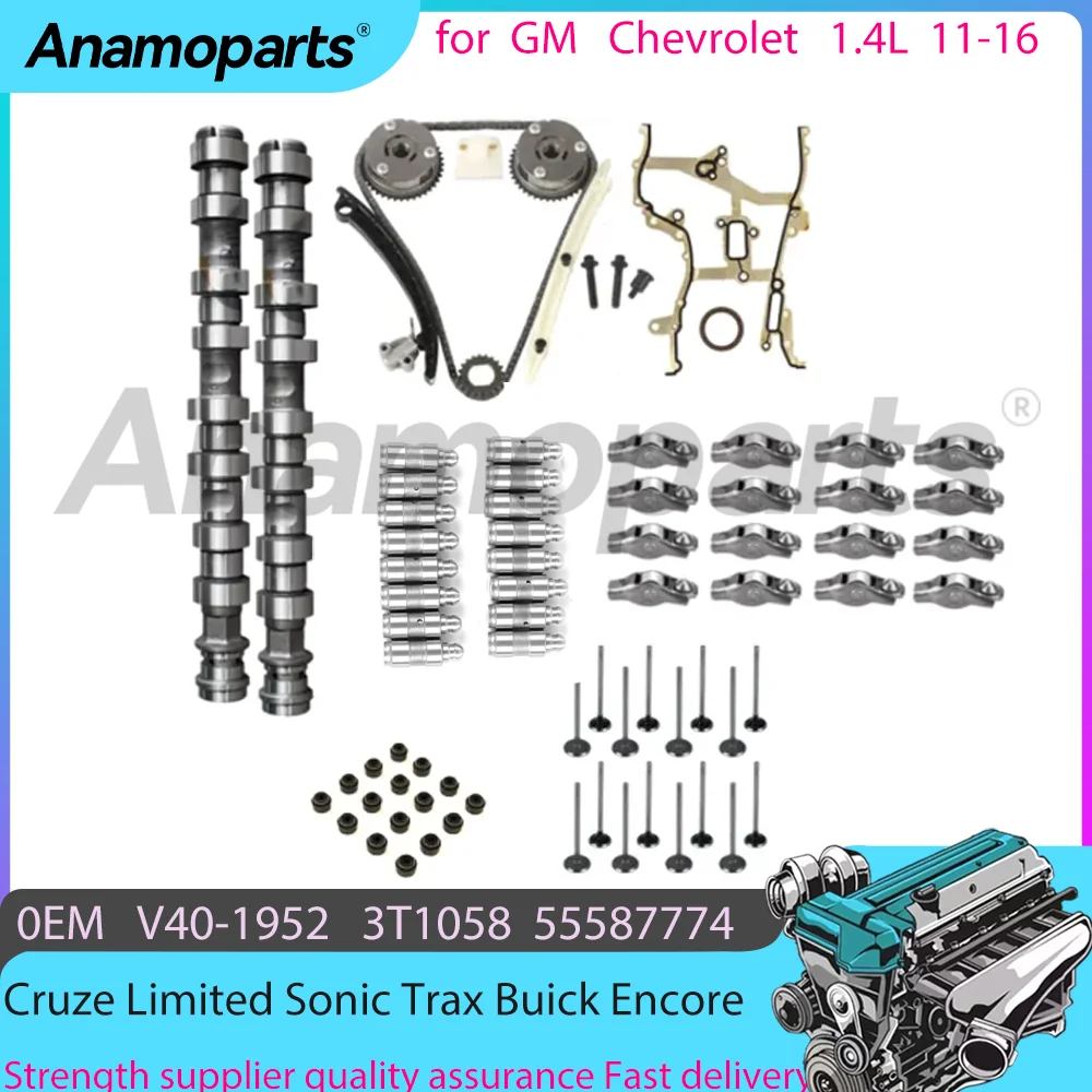 Timing chain vvt kit Exhaust Camshaft rocker arm  lifter for GM 11-16 Chevrolet Cruze Trax Buick Encore 1.4L Turbo DOHC 16-Valve