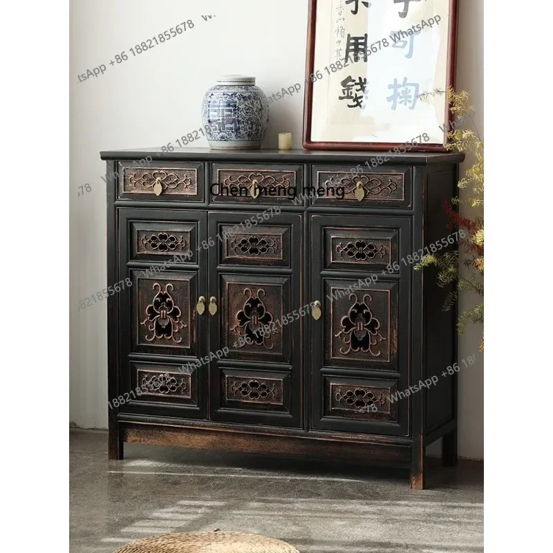 

Solid wood, antique and old North Elm storage, chest of drawers, restaurant side cabinet