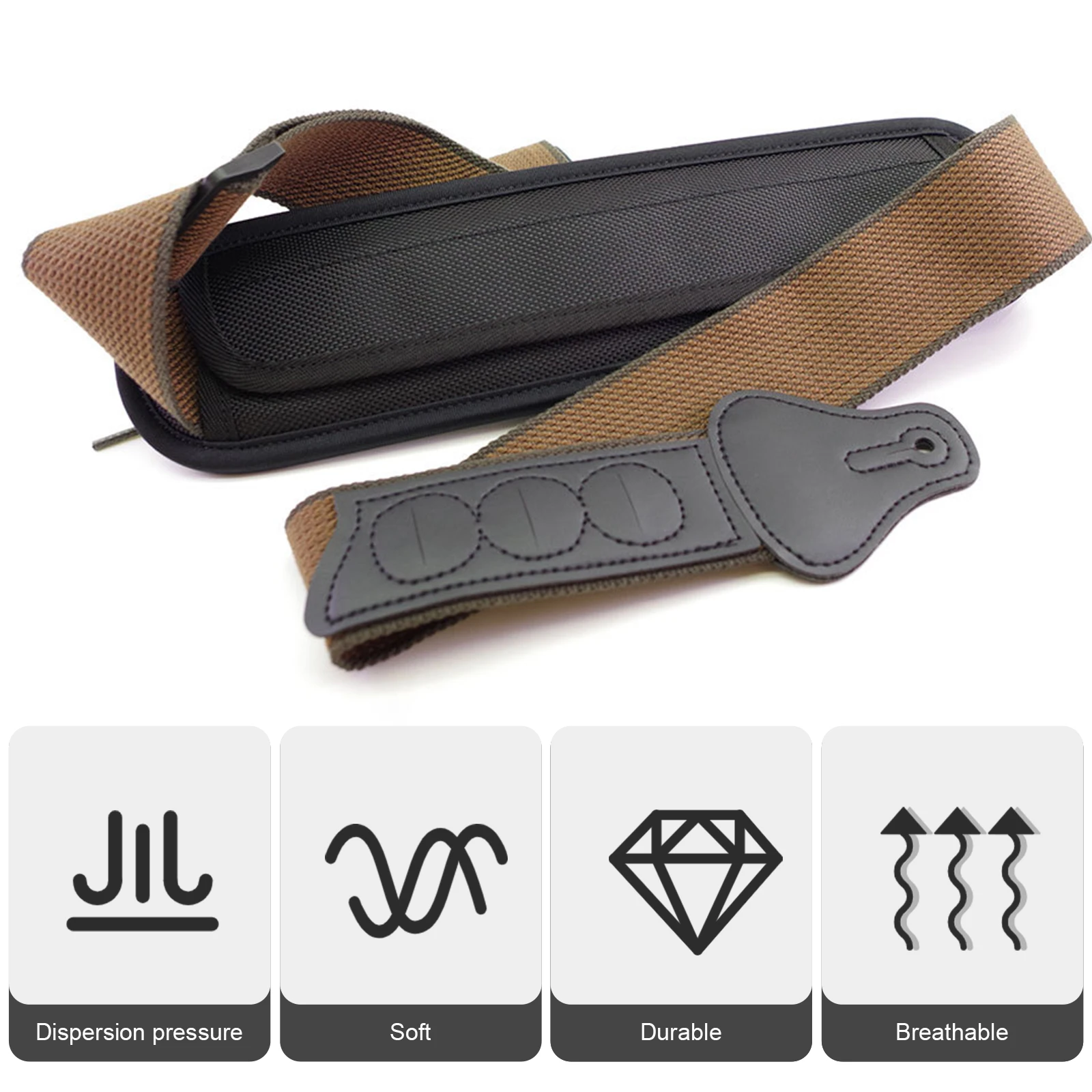 

Oxford Cloth Replacement Shoulder Pad Backpack Strap Pad Thickened Detachable Adjustable For Guitar Cases Shoulder Cushion Pads