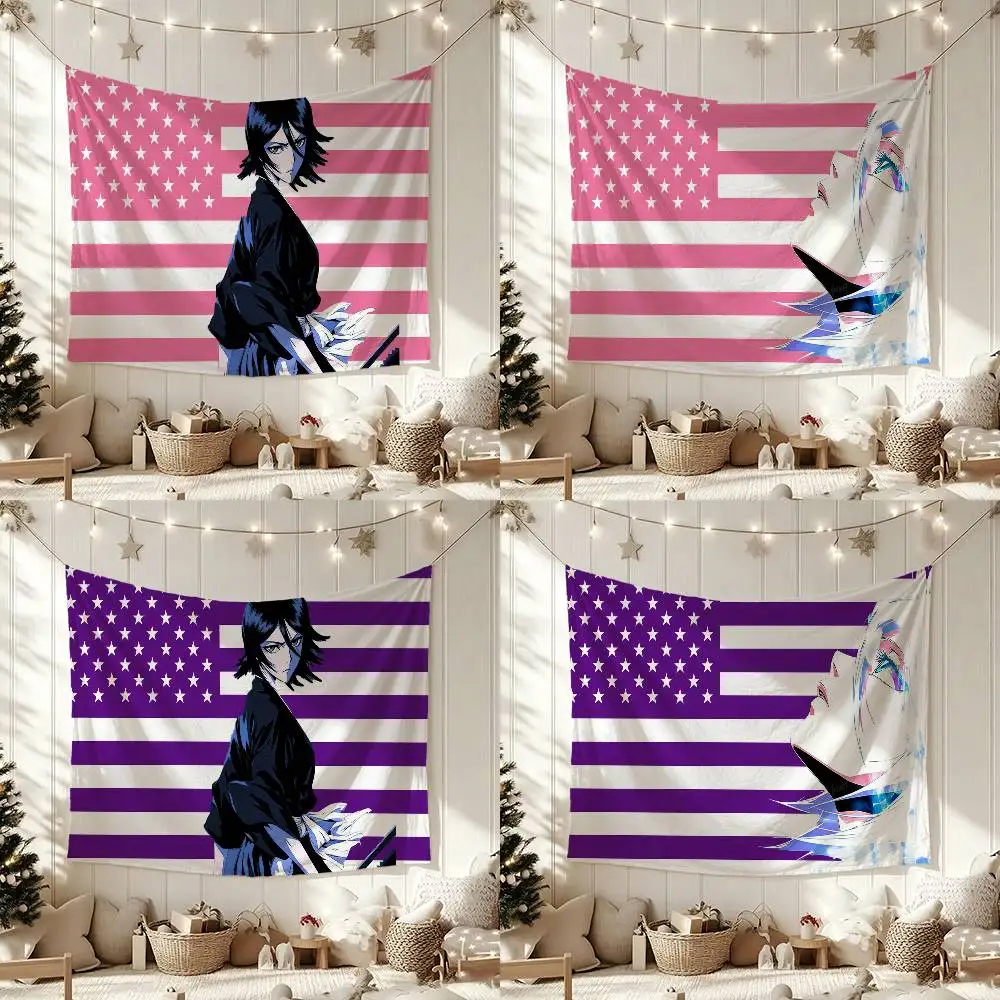 B-BLEACH-S R-Rukia Kuchiki-S Flag Outdoor Decorations for Bedrooms Home Decor Items Decoration Banners