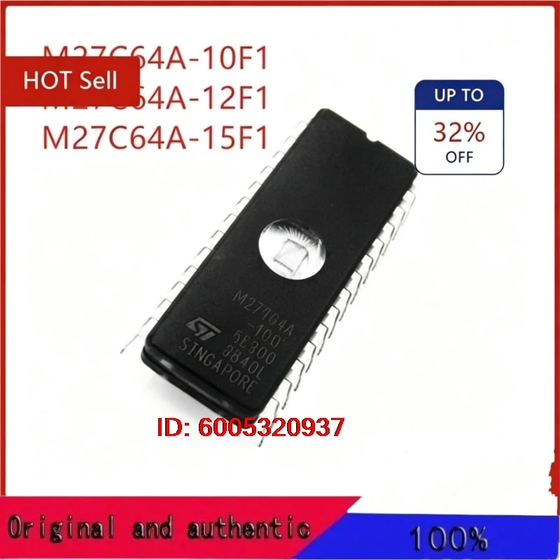 10pcs/lot M27C64A-12F1 M27C64A-10F1 15F1 20F1 20F6 M27C64 27C64 M27C64A M27C64A-15F1 CDIP-28 In Stock